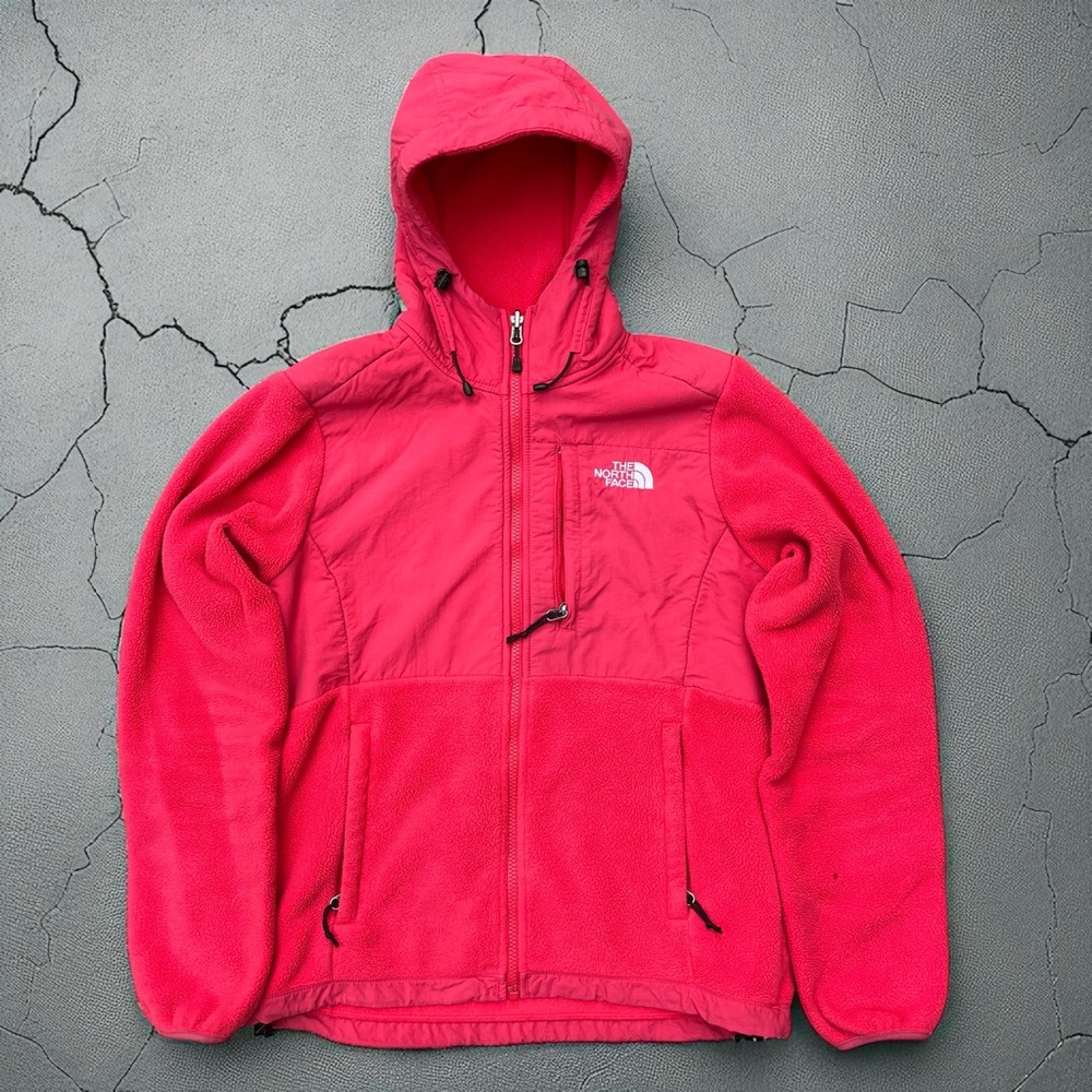 Pink The North Face Denali Hooded Fleece Jacket - Picture 1 of 8